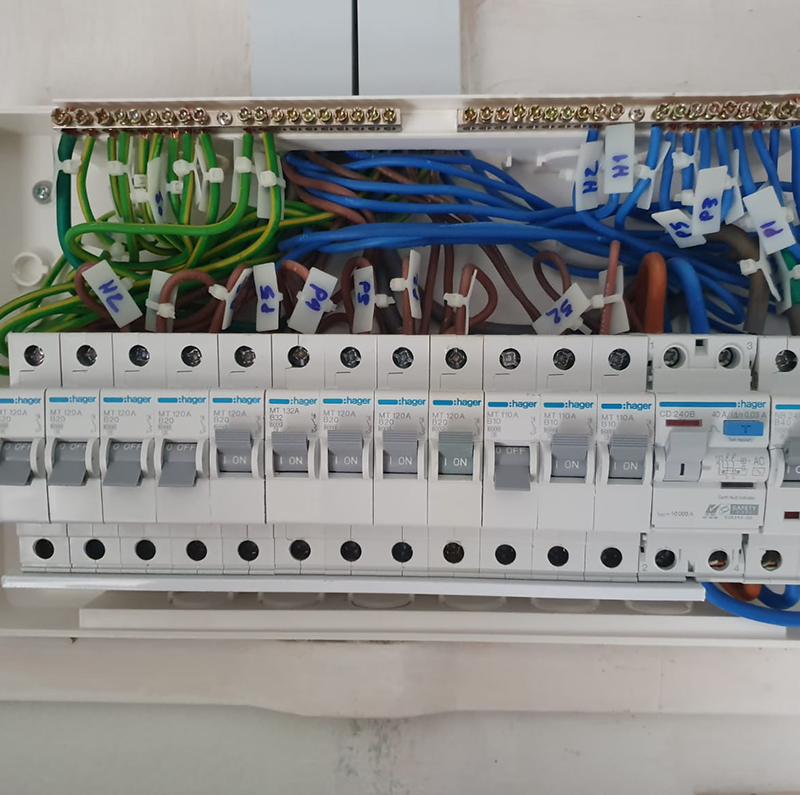 24 hour emergency electrician repairing DB box after power trip